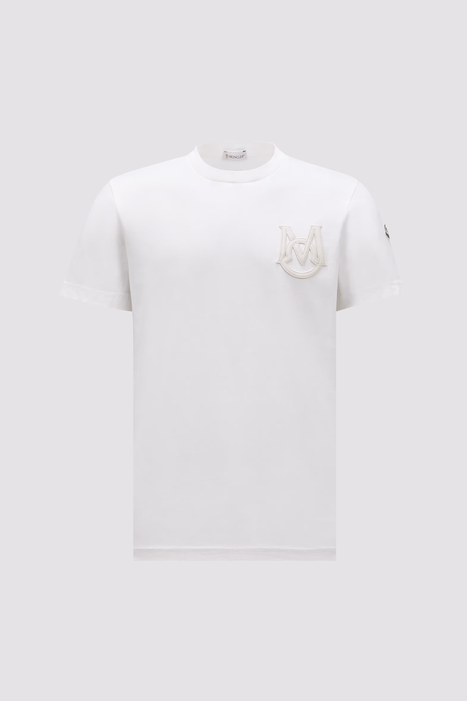 Camiseta de algodón con monograma Hombre Blanco Roto Moncler 2